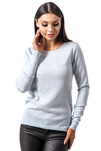 Women's Cashmere Soft Merino Wool Sweater Crew Neck Pullover Top2