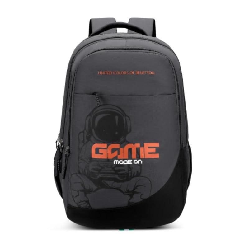 united colors of benetton Backpack Falcon | Printed High School Bag With 3 CompartMen'sts, Airmesh Padding & 1-Year Warranty - 38L Capacity | Daypack For School Girls & Boys-picture-25