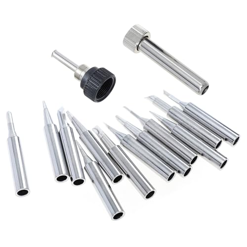 NIYANGLE Kit de Puntas de Soldador 13 Piezas para Estación 936 Puntas de Soldadura de Repuesto Resistentes al Calor Variedad de Tamaños para Soldar Componentes Electrónicos