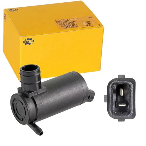 HELLA 8TW 006 848-001 Bomba de agua de lavado, lavado de parabrisas - 12V - eléctrico - Monobomba - negro