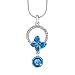 SIVERY "Butterfly Fashion Pendant Necklace, Made with Blue Swarovski Crystal, Jewelry for Women Gifts for Her