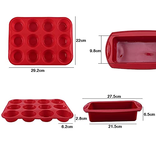 Moule Silicone 7 pcs cuisson de silicone moules pâtisserie muffin rond boulangerie de la boulangerie de silicone Moule Silicone Patisserie