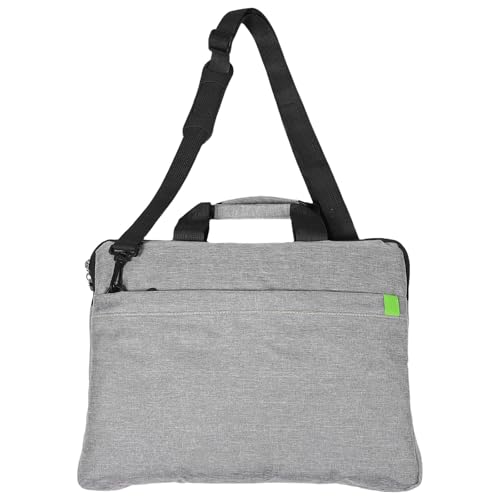 OATIPHO Bolso Grande para Portátil Gris de Tela Oxford, Ligero y Resistente, Bolso de Trabajo Cruzado de Gran Capacidad para Oficina y Viajes, Funda Interior Protectora para Computadora