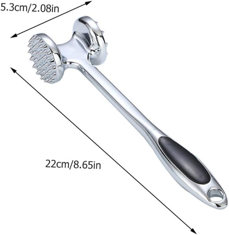 Zinc Alloy Meat Tenderizer Hammer Dual-sided Kitchen Mallet for Pork Beef and Poultry Ergonomic Design Wear-resistant Household Meat Hammer Tool for Easy Tenderizing