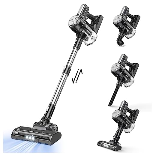 EICOBOT Cordless Vacuum Cleaner, 20Kpa Powerful Suction 6 in 1 Lightweight Quiet Stick Vacuum Cleaner with 30min Long Runtime Detachable Battery, Perfect for Carpet Hardwood Floor Dimgray