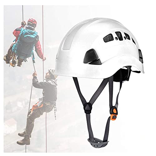 LINGOSHUN Casco de Seguridad para Deportes Al Aire Libre Cascos de Escalada en Roca Cascos de Protección con Mentonera para Espeleología/White / 1 PCS Cover
