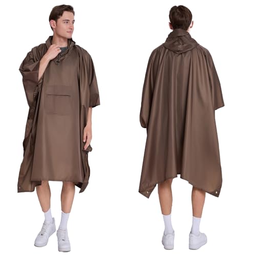 Image of Multi functional cape hooded raincoat suitable for outdoor camping and hiking, suitable for both men and women