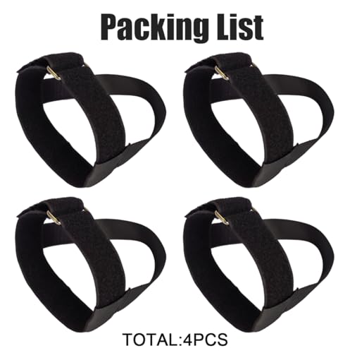 4PCS Ellipse Leg Exerciser Machine Pedal Straps, Leg Exerciser Traction Straps for Under Desk Elliptical Machine,Adults Seniors Sitting Fitness Home Office Sports Accessories