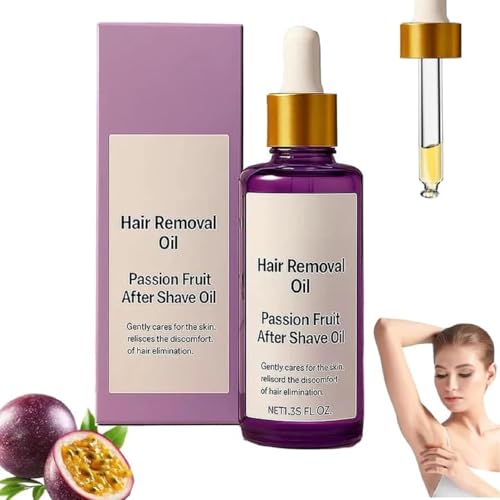 Aceite Depilatorio, Aceite de Maracuyá para el Cuidado Post Afeitado, Reduce la Irritación, Hidrata y Calma. Sérum para el Cuidado de la Piel, para Diversos Tipos de Piel.