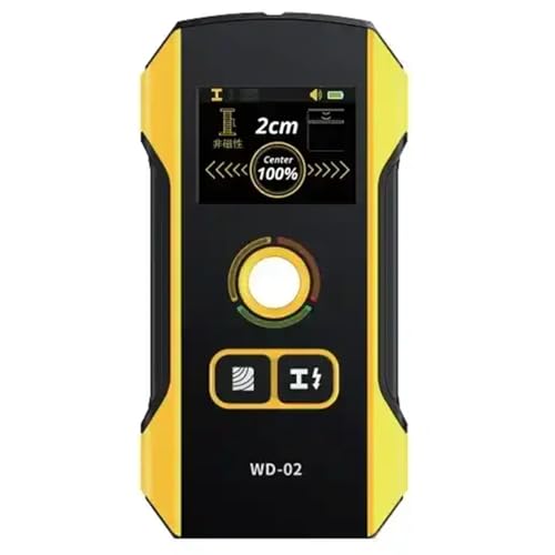 Escáner de pared, detector de pared multifuncional con 3 modos de detección, profundidad máxima de 1,2 m, posicionamiento preciso para metal, cable y madera