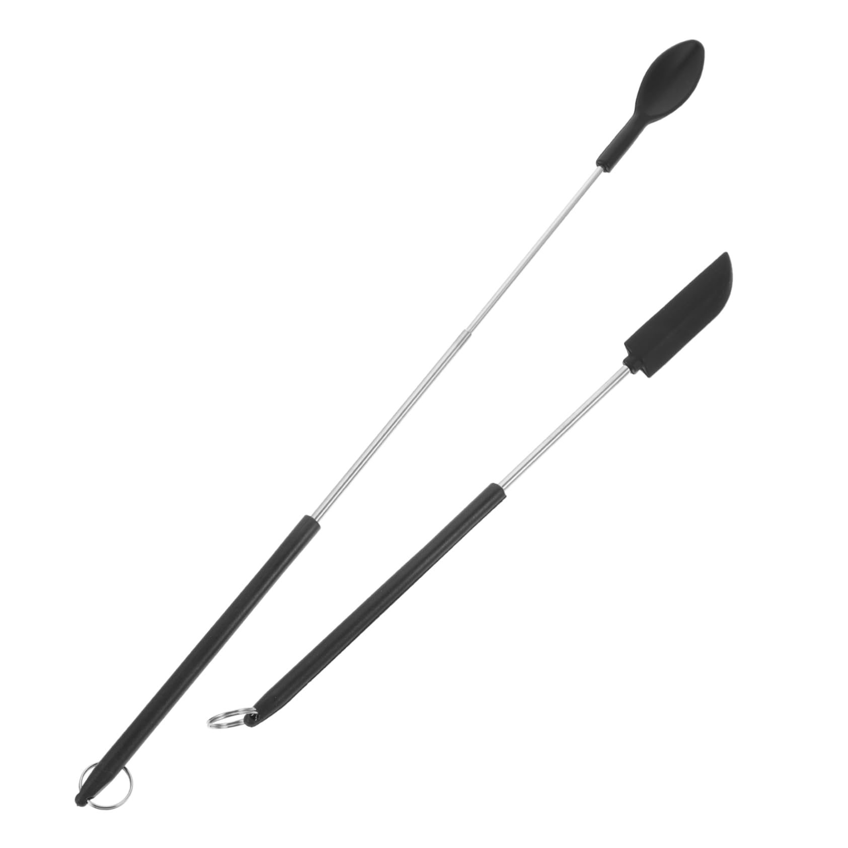 IMIKEYA Spatola in Silicone per Baking Manico Estensibile Mini Telescopica Leggera e Comoda per Cosmetici e Cucina per Impasti e Trucco