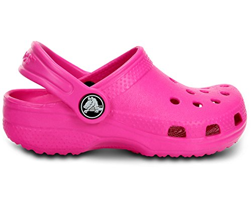 Image of Crocs Kids Unisex Classic Kids Neon Magenta Croslite Clogs and Mules - C4C5