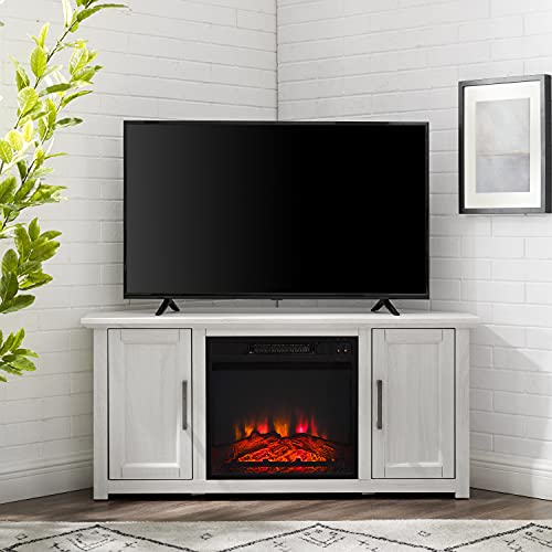 Crosley Furniture Kf100648Ww Camden 48-Inch Corner Tv Stand With Electric Fireplace, Whitewash #TOP6