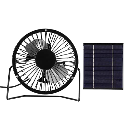 Ventilador de panel solar Omabeta para refrescar tiendas de campaña 2