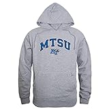 MTSU Middle Tennessee State University NCAA Campus Pullover Hoodie - Small, Heather Grey