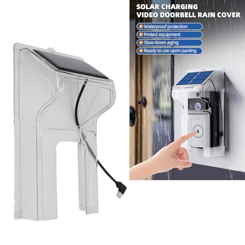 Cubierta de timbre con panel solar impermeable para prolongar la batería exterior 5