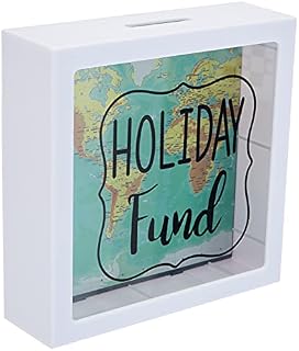 Out of the blue Holiday Fund Money Box, White, 15 cm