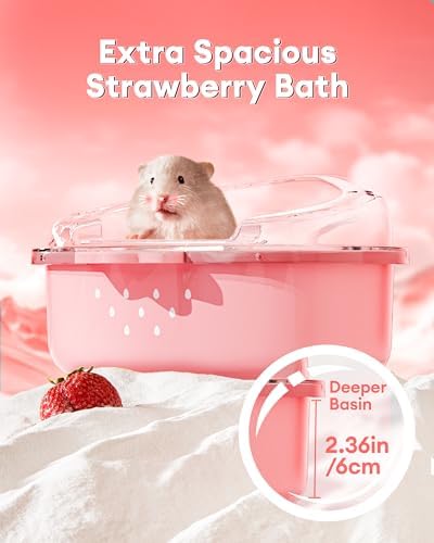BUCATSTATE Hamster Sand Bath Kit - Ultra Large Transparent Container for Syrian Hamsters