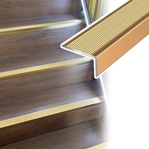 Perfil de aluminio para escaleras con protector antideslizante e impermeable 2