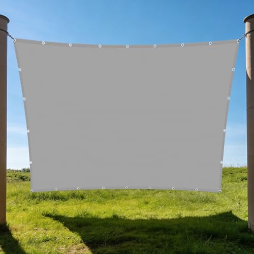 Voile d'ombrage 2.5x5m en polyester gris clair anti-déchirure - 2