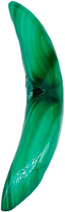 Green Malachite Stone Tribal Septum Curved Spike Tusk | Handmade Stone Body Piercing Jewelry | Boho Ethnic Nose Ring