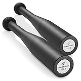 Philosophy Gym 15 LB Indian Clubs Pair- Weighted Steel Exercise Club Bells Set, Arm Strength Trainer, 30 LB Total