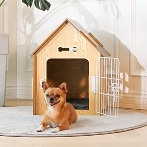 Dog House Indoor for Small Dogs or Cats, Cozy Wooden Design, Small Indoor Bed House, with Air Vents and Elevated Floor Warm Dog Cave Dog House Indoor for Small Dogs or Cats Cozy Wooden Design Small Indoor Bed House with Air Vents and Elevated Floor Warm Dog Cave