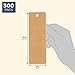 Juvale Bulk Bookmarks - Blank Paper & Brown Cardstock Bookmarks with Tassel Hole - Rounded Edges for DIY Crafts & Classroom Supplies - 300 Count, 6 x 2 in, Brown Cardstock