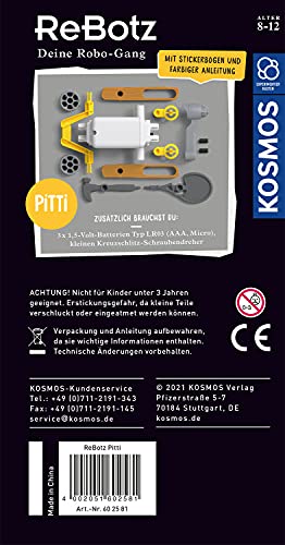 Kosmos 602581 ReBotz - Pitti der Walking-Bot, Mini-Roboter zum Bauen, Spielen und Sammeln für eine Robo-Gang, Roboter-Spielzeug, Experimentier-Set für Kinder ab 8-12 Jahre – Bild 3
