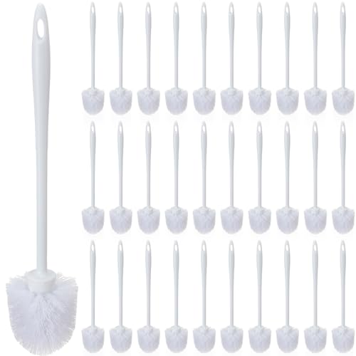 Image of Tioncy 30 Pcs 14.2 Inch Toilet Brush Commercial Heavy Duty Toilet Bowl Cleaning Scrub Long Scrubber for Bathroom Cleaning Supplies