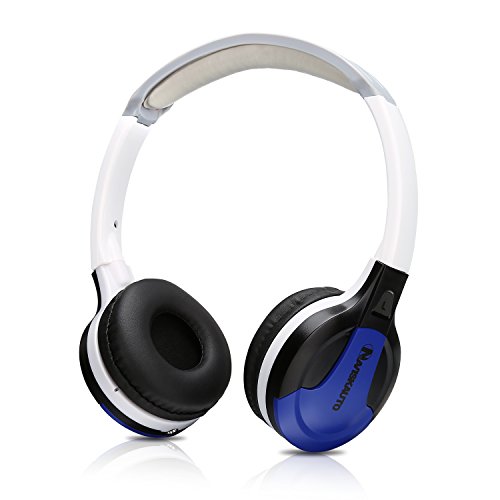 NAVISKAUTO On-ear Headphone Headset Over-Ear Headphones 3.5mm with Volume Control and Built-in IR Receiver -Blue