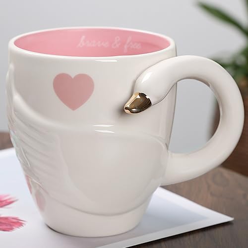 Arawat Kubek z sową 3D, ceramiczny kubek do herbaty z motywem zwierzęcym, 350 ml, z łyżeczką i podstawką, słodki kubek do kawy na Boże Narodzenie, prezent urodzinowy dla chłopaka, dziewczyny