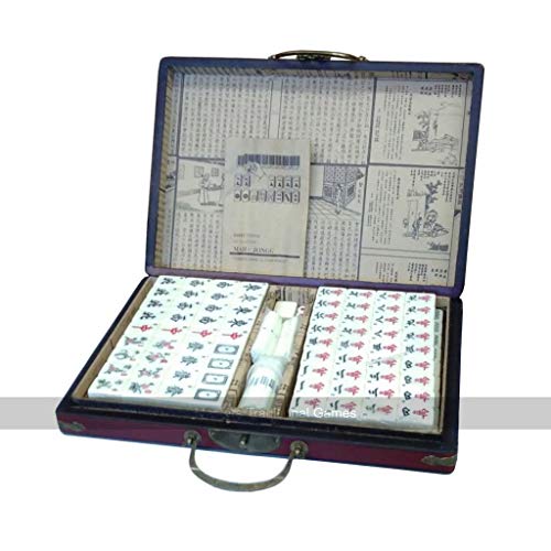 Mah Jong set en estuche de piel sintética miniatura 2