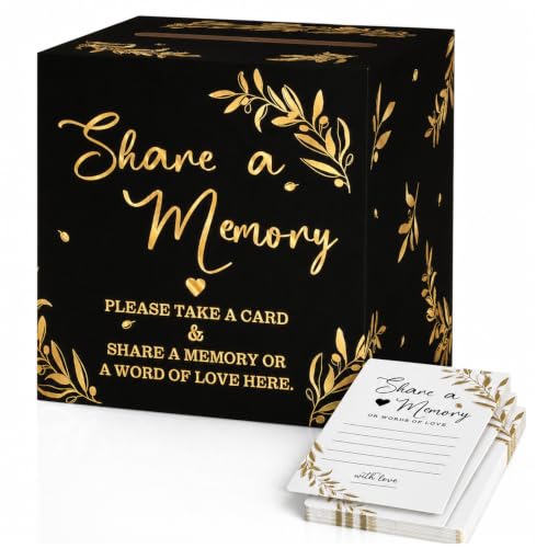 Dei tkeyts 51Pcs Wedding Card Box Set, Memory Box with Share