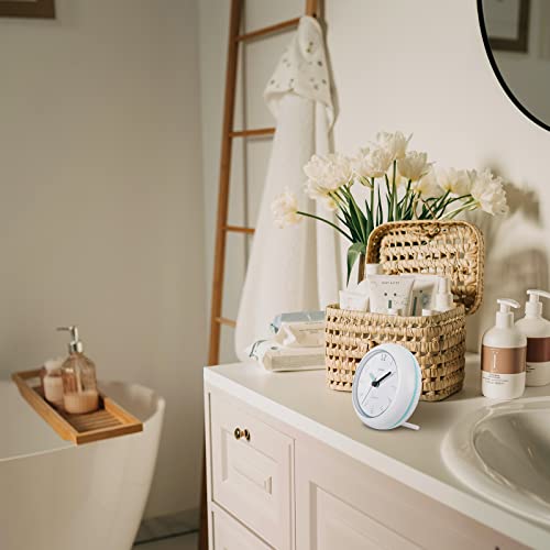 Ostar Waterproof Bathroom Shower Clock, Analog Quartz Clock Hanging Stand Dual Purpose, One Aa Battery Operated 4.72 Inch Round Size #TOP5