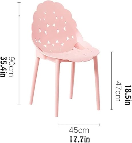 Miniatura 2 de BOLOKA Taburete de plástico para el hogar silla de comedor para exteriores balcón respaldo sillas de maquillaje taburete para cocina mostrador de