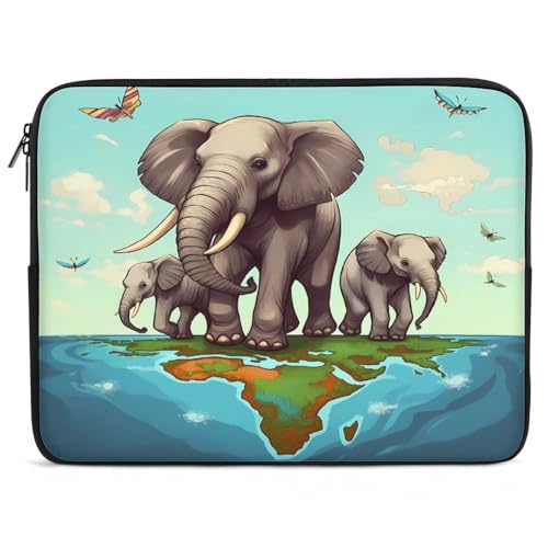 Funda para portátil de 17 pulgadas Elephants protectora e impermeable