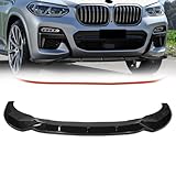 Archaic Aileron de Pare Chocs Avant Compatible avec BMW X3 G01 X4 G02 Pre LCI 2018 2021 M Pack Becquet, kit de carrosserie répartiteur sous Le Menton G01 G02 M Sport