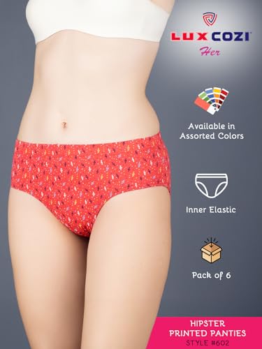 Image of Lux Cozi Women's Cotton Hipster Panties (Prints May Vary)