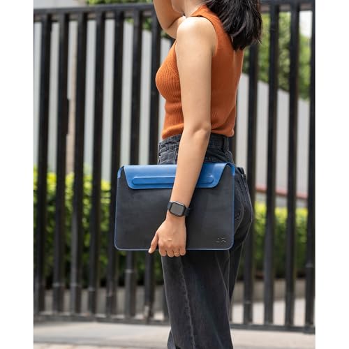 Image of DailyObjects Black-Blue SnapOn Envelope Sleeve for MacBook Pro 40.64cm (16 inch)