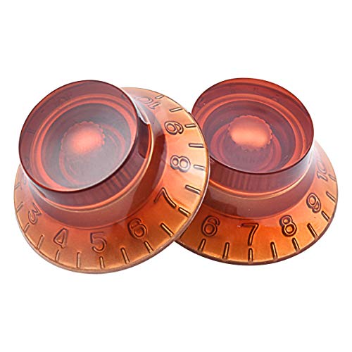 Mensanl 4Pcs 18 Spline Speed Control Knobs For Les Paul Sg Es335 Electric Guitar Amber #TOP4