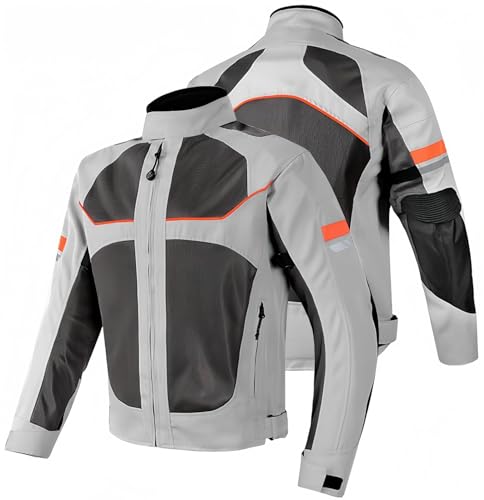 Motorcykelkläder sommar anti-fall kläder för män och kvinnor reflekterande mesh andningsbara motorcykelkläder jacka fyra säsonger löparkläder B, M