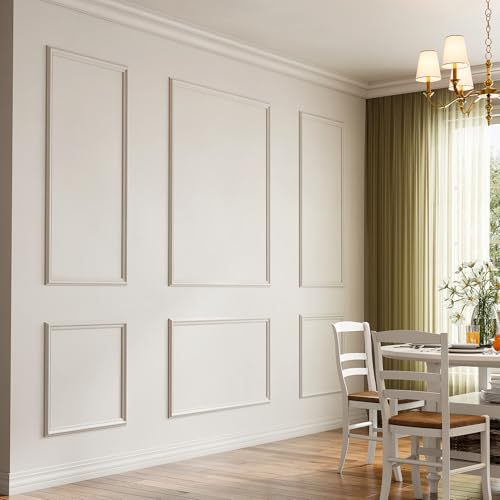 INMOZATA Pre-Cut Peel and Stick Wall Molding, 50" x 20",50" x 40" by INMOZATA - Used condition - Image 2