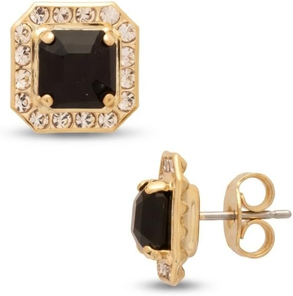Sorrelli Autumn Stud Earrings – Crystal-Embellished Imperial Square Halo Studs