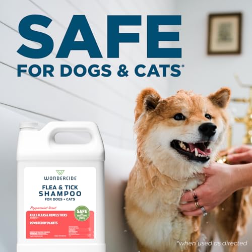 Image of Wondercide - Flea & Tick Shampoo for Dogs and Cats - Flea and Tick Killer Treatment with Natural Essential Oils - for Pets Over 4 Months - Powered by Plants - 128 Fl oz