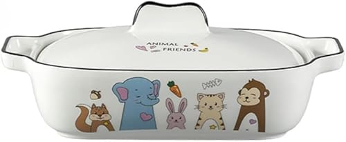 KryZaro商品?? セラミック製電子レンジ焼き魚器具 蓋付き焼き目付け可能 炒め茹で焼き煮蒸し炊き多機能 食器洗浄機対応 実用タイプ 家庭用