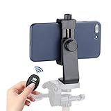 Ulanzi Cell Phone Tripod Adapter - Universal Phone Tripod Mount Attachment for Any Size Smartphone - Includes Bonus Wireless Shutter Remote for iPhone Samsung Huawei Xiaomi