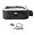 Intex PureSpa Plus Greystone Inflatable Square Outdoor Hot Tub Spa, 74 x 28 with PureSpa Maintenance Accessory Brush, Skimmer, and Scrubber Kit