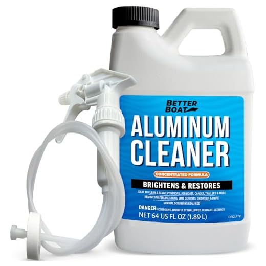 Aluminum Cleaner and Brightener Restorer, Removes Stains and Oxidation, Acid Wash for Pontoon Boats, Jon Boats, Canoes, and Aluminum Surfaces