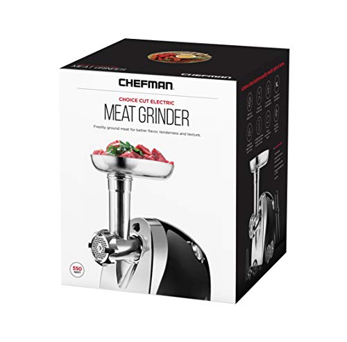 image for Chefman Choice Cut Electric Meat Grinder 3 Stainless Steel Grinding Pl